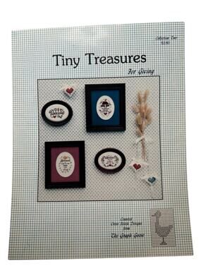 Vintage Tiny Treasures for Giving Cross Stitch Design Booklet 1984 Baby Wedding